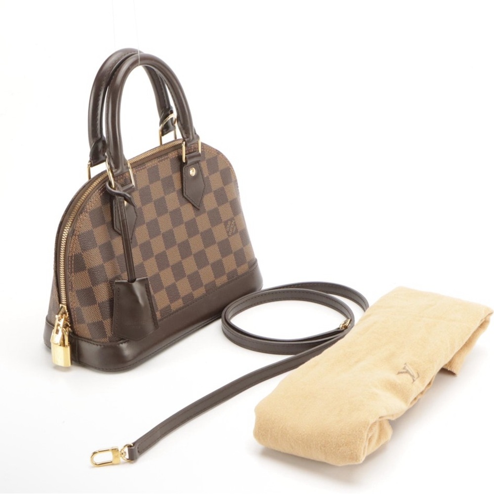 ❌❌SOLD❌❌ LOUIS VUITTON Alma BB Two-Way Satchel in Damier Ebene - Picture 15 of 15